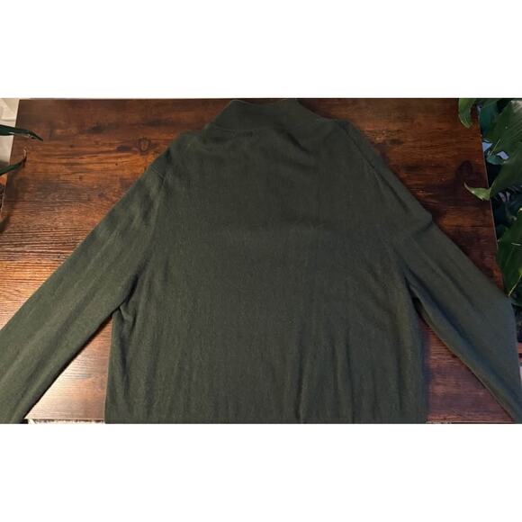 *Good Value* Quince Men's 100% Cashmere Forest Green 1/4 Zip Pullover Sweater - Picture 6 of 6
